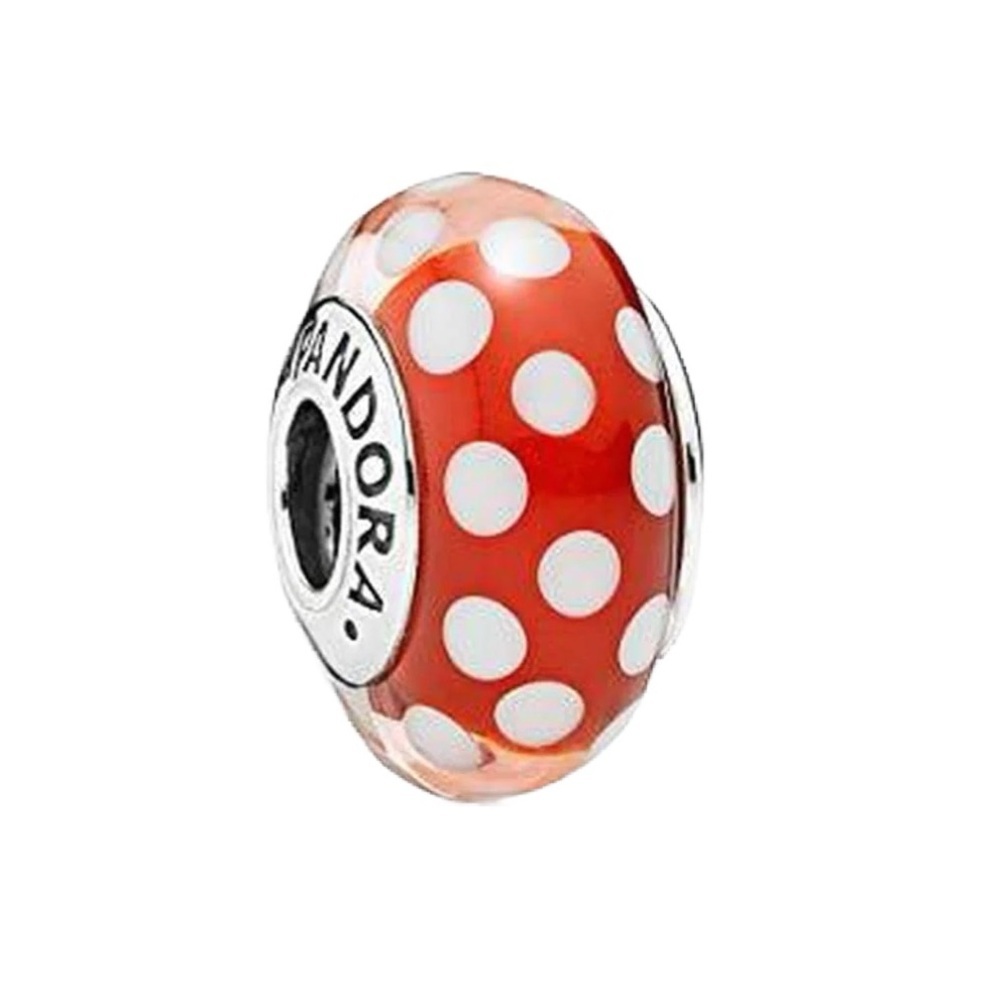 Authentic Pandora Disney Minnie's Signature Look Murano Glass Charm - NWOT